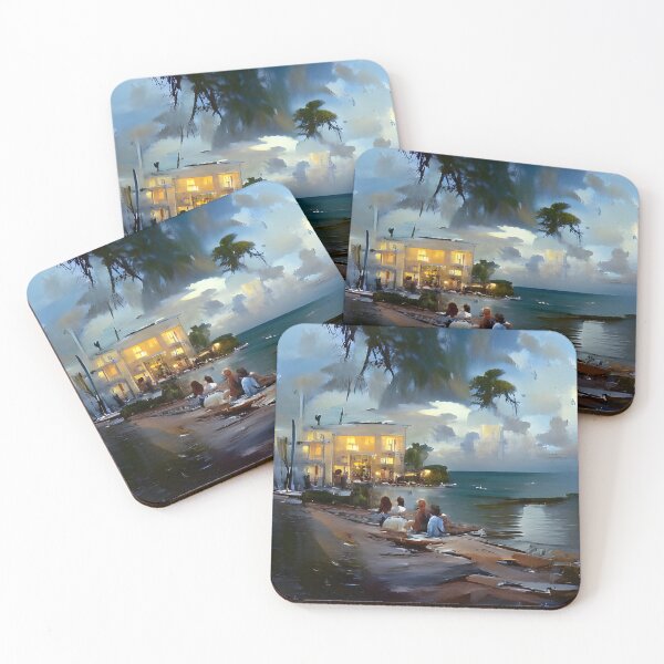 Item preview, Beach Coconut Grove villa in the evening designed and sold by EdwardBratton.
