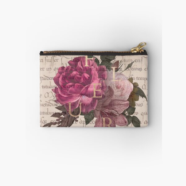 Item preview, fleur pink bouquet of flowers on a vintage book designed and sold by Beeroclock.