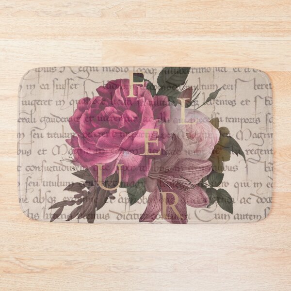 Item preview, fleur pink bouquet of flowers on a vintage book designed and sold by Beeroclock.