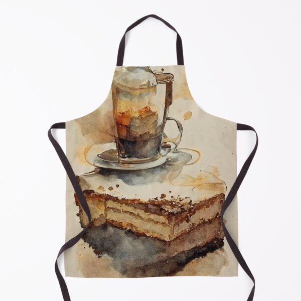 Artikelvorschau, Coffee and Cake Coffee Shop Watercolor entworfen und verkauft von deificusArt.
