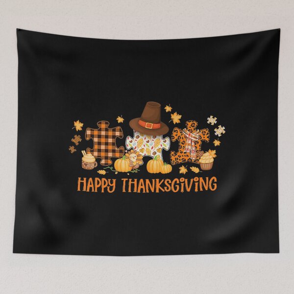 Item preview, Happy Thanksgiving Leopard Autism Awareness Fall Autumn  designed and sold by Miriam Brayan.