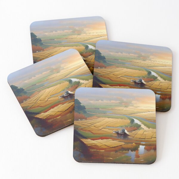 Item preview, Paddy fields in autumn designed and sold by EdwardBratton.