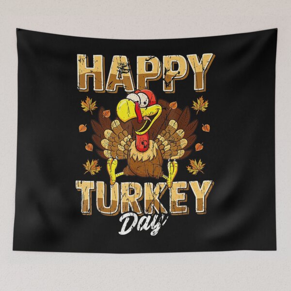 Item preview, Happy Turkey day Fun Thanksgiving Autumn Fall season designed and sold by Miriam Brayan.