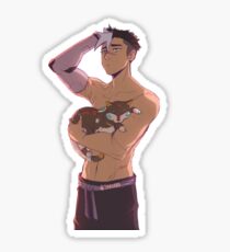 Asleep Shiro + Black Lion Kitty Sticker