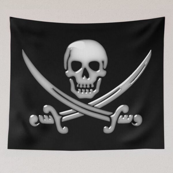 Item preview, Glassy Pirate Skull & Sword Crossbones  designed and sold by Gravityx9.