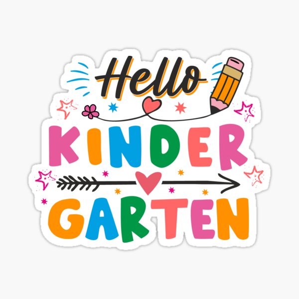  "Hello Kindergarten Back To School My First Day Of Kindergarten Cute Bildidee 