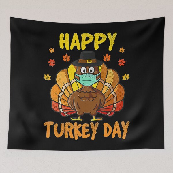 Item preview, Happy Turkey Day thanksgiving Masked Turkey Autumn Fall designed and sold by Miriam Brayan.