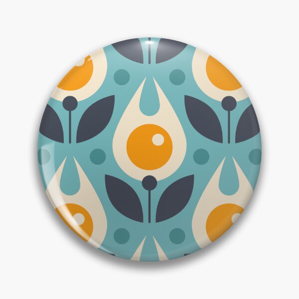 Item preview, 1071 - abstract retro flowers, blue designed and sold by RouCouCou.