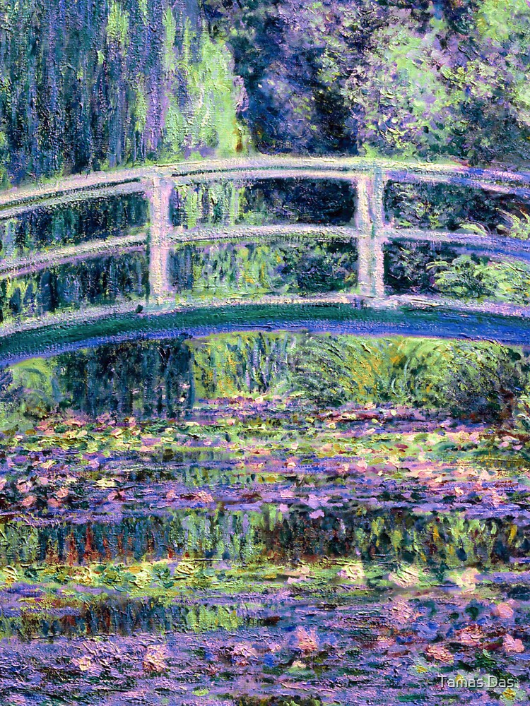 Claude Monet Water Lilies and Japanese Bridge Painting