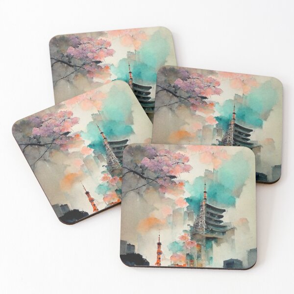 Item preview, Tokyo in Pastel Watercolor designed and sold by deificusArt.