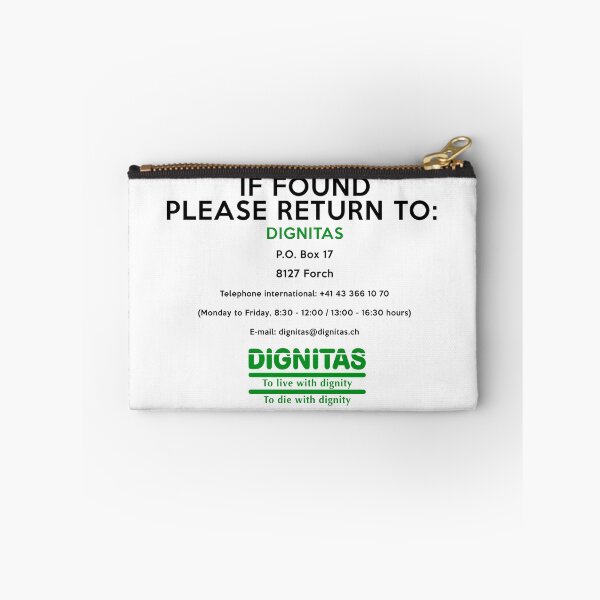Item preview, If found return to DIGNITAS designed and sold by markstones.