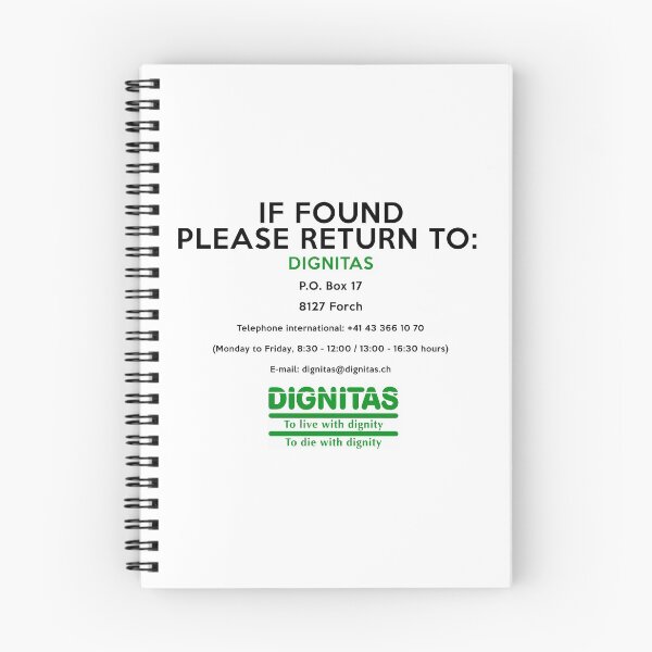 Item preview, If found return to DIGNITAS designed and sold by markstones.