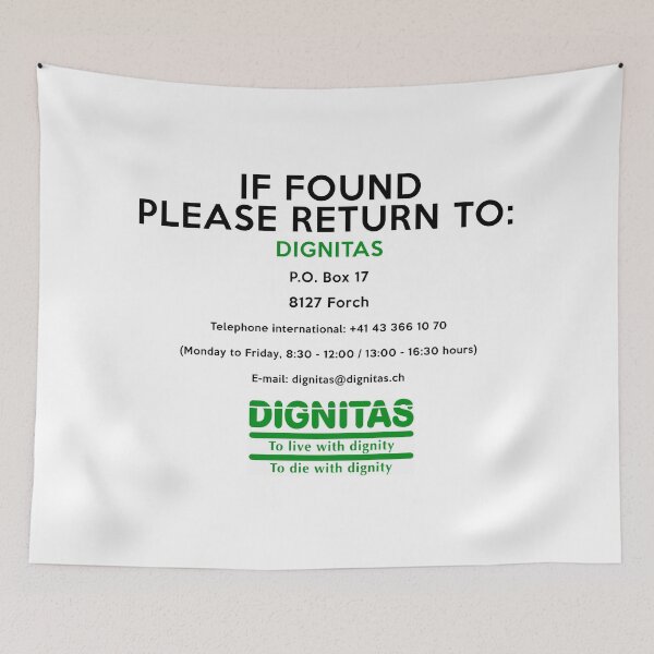 Item preview, If found return to DIGNITAS designed and sold by markstones.