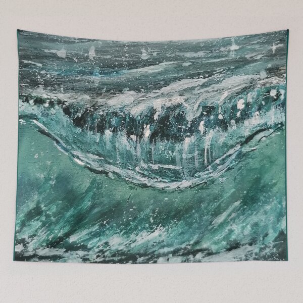 Item preview, love the sea? A painted wave with acrylic on wood designed and sold by Anke Franikowski.