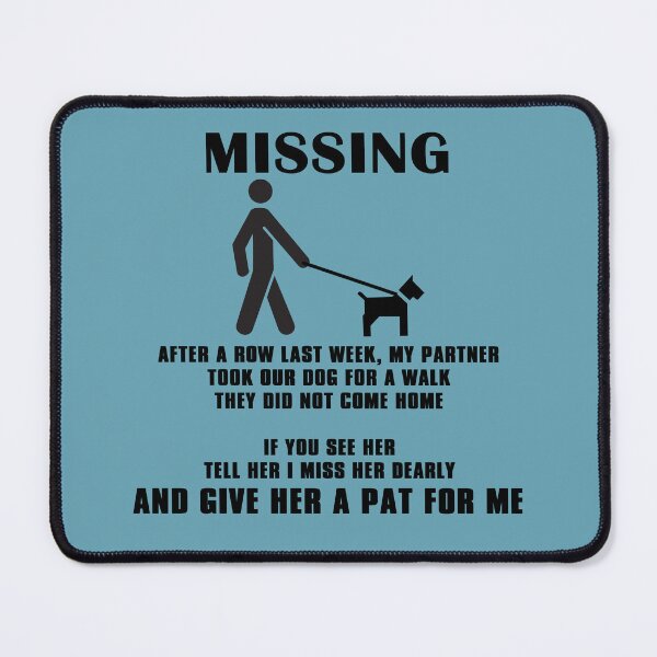 Item preview, Missing partner and dog designed and sold by Fanarchist.
