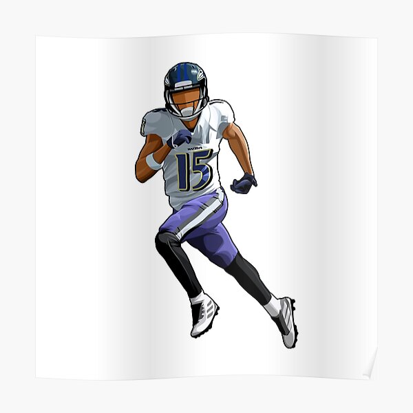 Mark Andrews football Paper Poster Ravens 4 - Mark Andrews - Pin