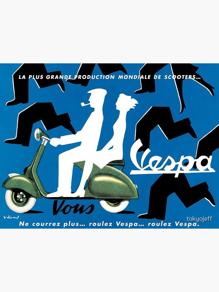 "Vintage Vespa poster ad from the 1950s" Poster for Sale by tokyojeff