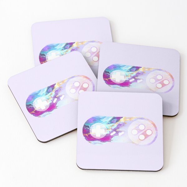 Item preview, Retro Gaming Controller 2 Psychedelic Liquid Marble Purple Blue designed and sold by everything4eva.