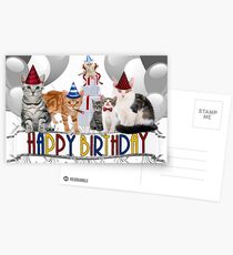 Birthday Cats - Card Postcards