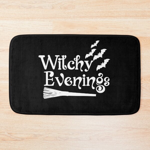 Item preview, Witchy Evenings Broom and Bats - Cute T-shirt Designs for wacky Halloween enthusiast designed and sold by Ridiculam Toga.