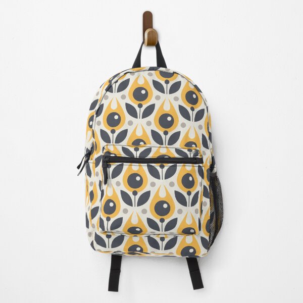 Item preview, 1072 - abstract retro flowers, yellow designed and sold by RouCouCou.