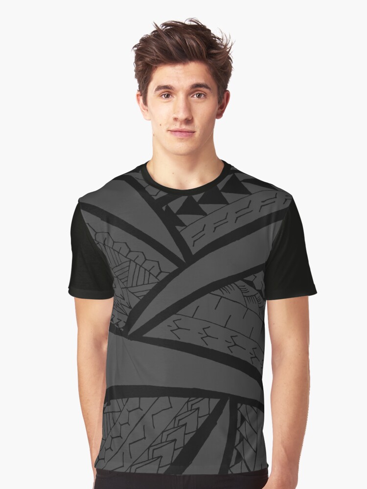 Graphic T-Shirt | Polynesian Tribal Designs by Atikapu Designs - Black - Large - Classic T-shirts - Full Front Graphic - Society6