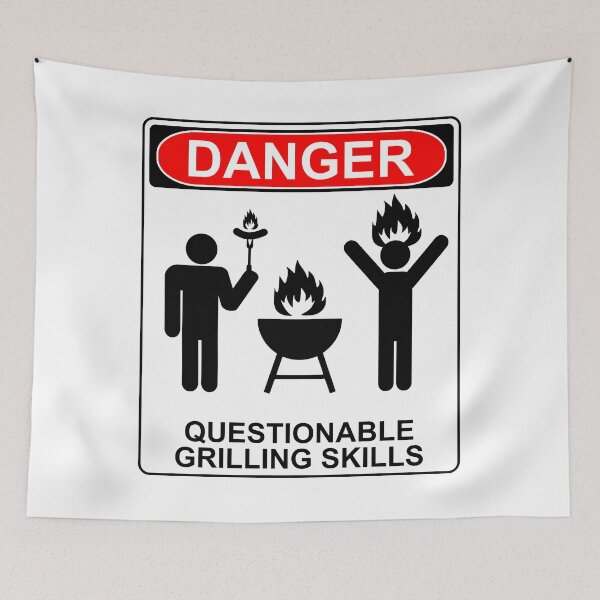 Item preview, Danger: Questionable Grilling Skills designed and sold by Sugar Creek Graphics.