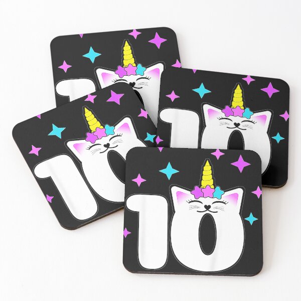 Item preview, Kids 10 Year Old Cat Unicorn Caticorn 10th Birthday Party Girls  designed and sold by KeiraFaheySH.