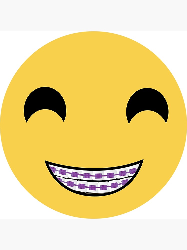"Braces emoji" Poster for Sale by P31Apparel Redbubble