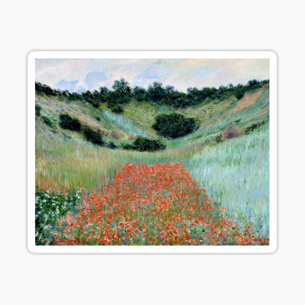 Item preview, Claude Monet - Poppy Field in a Hollow near Giverny, 1885 designed and sold by Vintage Wall Art.