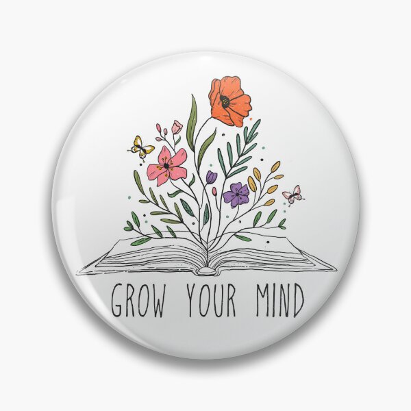 Item preview, Grow Your Mind Open Book With Flowers  designed and sold by Dollfacedesign.