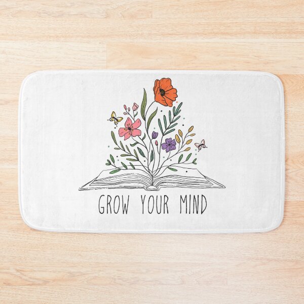 Item preview, Grow Your Mind Open Book With Flowers  designed and sold by Dollfacedesign.