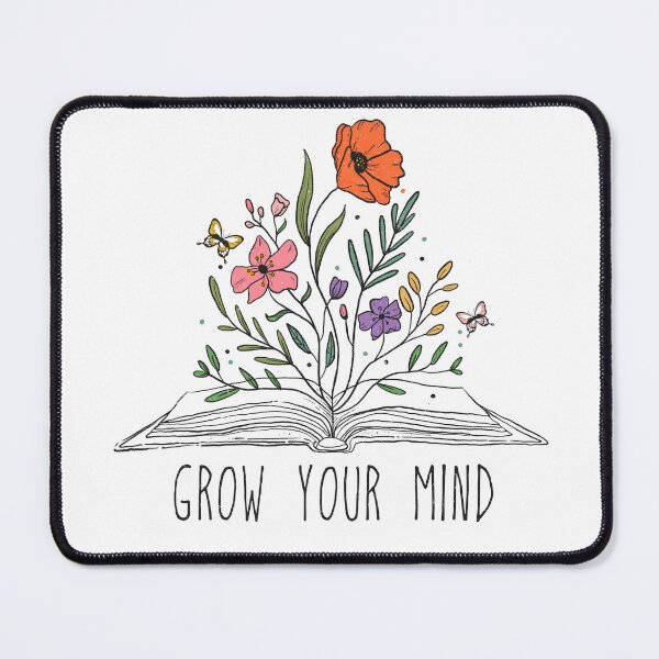 Item preview, Grow Your Mind Open Book With Flowers designed and sold by Dollfacedesign.