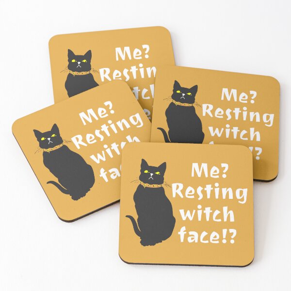 Item preview, Me? Resting Witch Face!? Funny Black Cat Pumpkin Orange Design, Perfect For Halloween  designed and sold by TrulyEpoque.