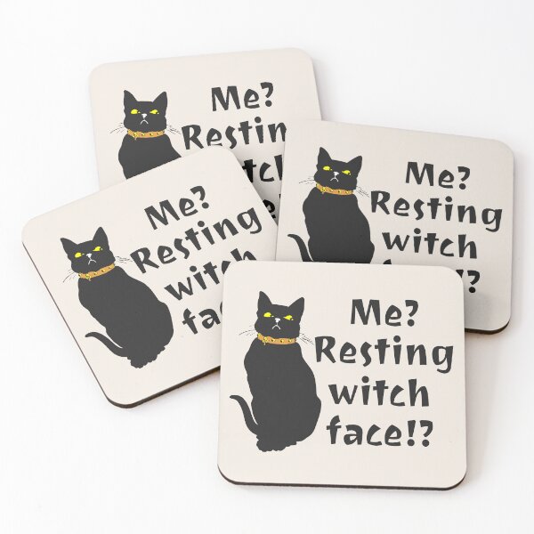 Item preview, Me? Resting Witch Face!? Funny Black Cat Pumpkin Black Text Design, Perfect For Halloween  designed and sold by TrulyEpoque.