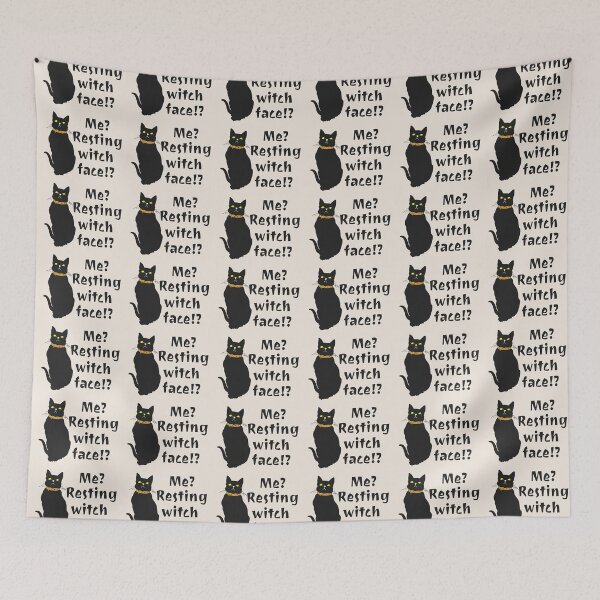 Item preview, Me? Resting Witch Face!? Funny Black Cat Pumpkin Black Text Design, Perfect For Halloween  designed and sold by TrulyEpoque.