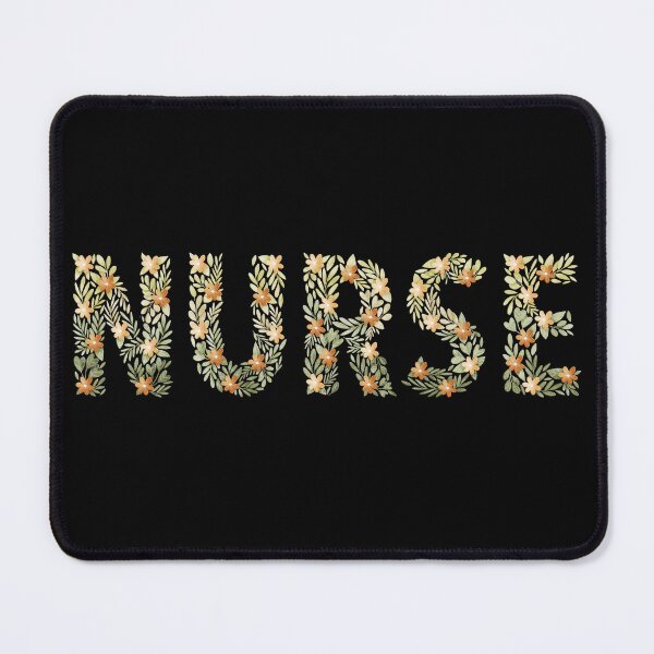 Item preview, Nurse orange floral nature designed and sold by Medisigne.