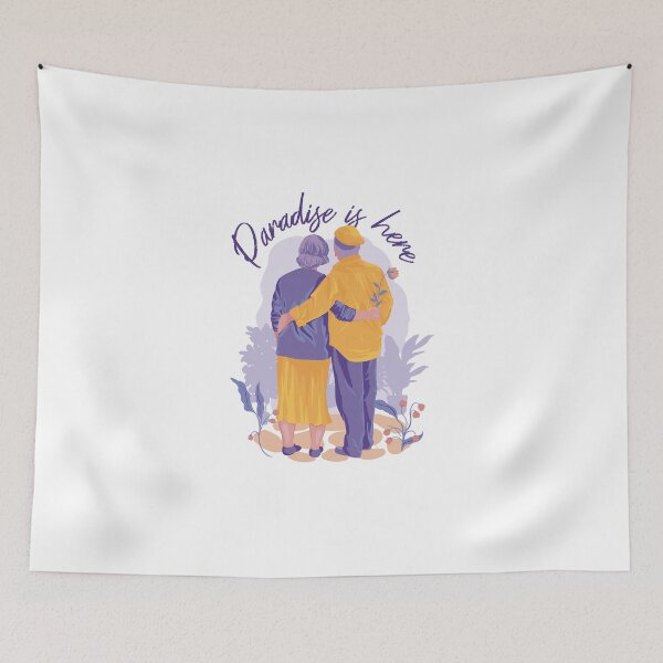 Item preview, paradise-is-here-elderly-couple designed and sold by JAMALSTORE92.