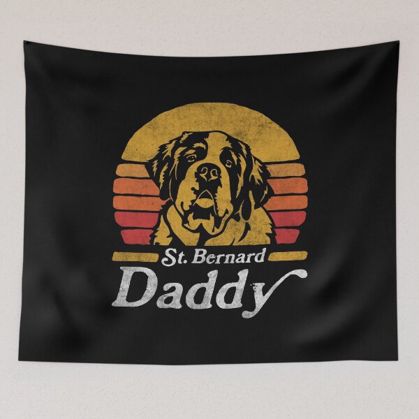 Item preview, Retro Vintage Saint Bernard Daddy designed and sold by More Cute Dogs.