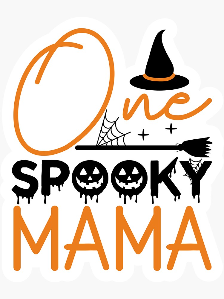 "One Spooky Mama Sticker" Sticker for Sale by mahsanart | Redbubble