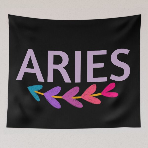 Item preview, Aries Zodiac Sign With Leafy Hearts designed and sold by Hellofriendco.