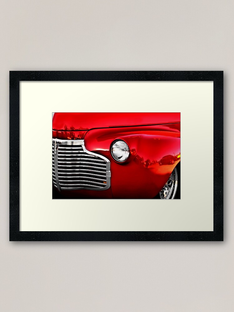 "Primary Colors - Classic Car" Framed Art Print by SalonOfArt | Redbubble