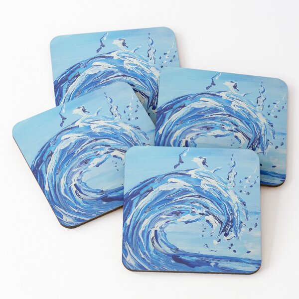 Item preview, Overlap, a sea wave painted with acrylic on canvas designed and sold by Anke Franikowski.
