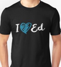 I Heart Ed Design (Black/Inverted) Unisex T-Shirt