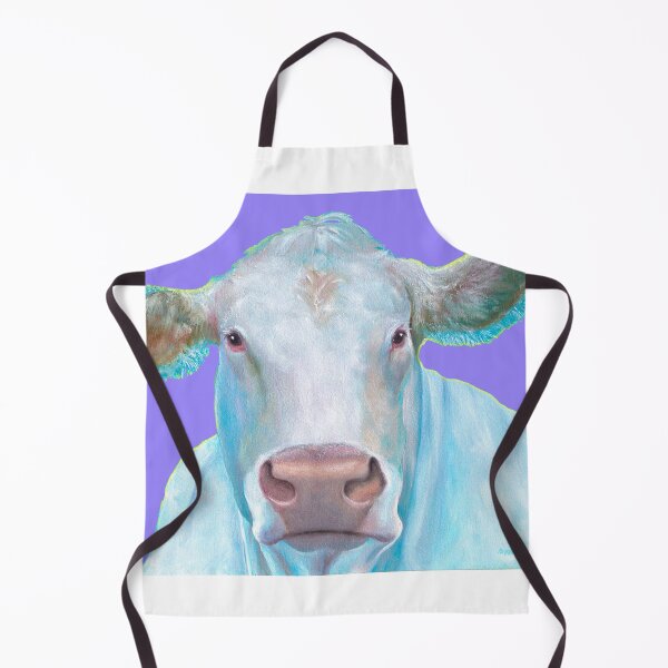 Artikelvorschau, Charolais-Kuhmalerei auf Purpur entworfen und verkauft von MatsonArtDesign.