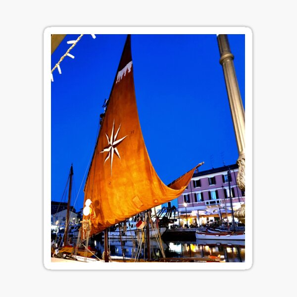 Item preview, Evening mood at the port of Cesenatico designed and sold by makketing.