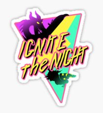 a night of neon dreams Sticker