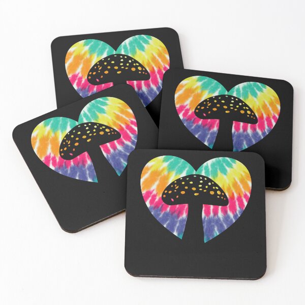 Item preview, Mushroom Heart With Tie dye Print For Mushroom Lover designed and sold by JokeGysen.