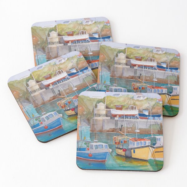 Item preview, Boats in Newquay Harbour, Cornwall. designed and sold by John Ray.