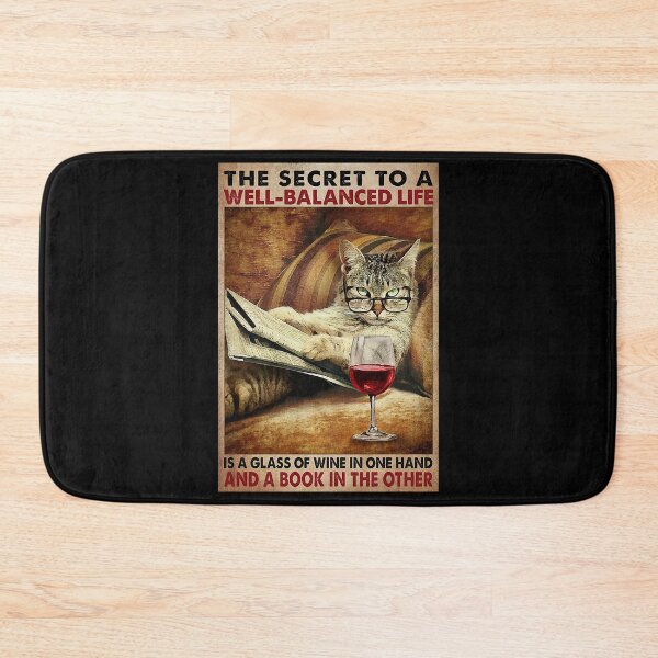 Item preview, The secrect to a well balanced life is a glass of wine in one hand and a book in the other designed and sold by ADAMANDREWSAU.